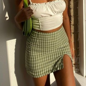 Princess Polly Miss Sally Mini Skirt Green